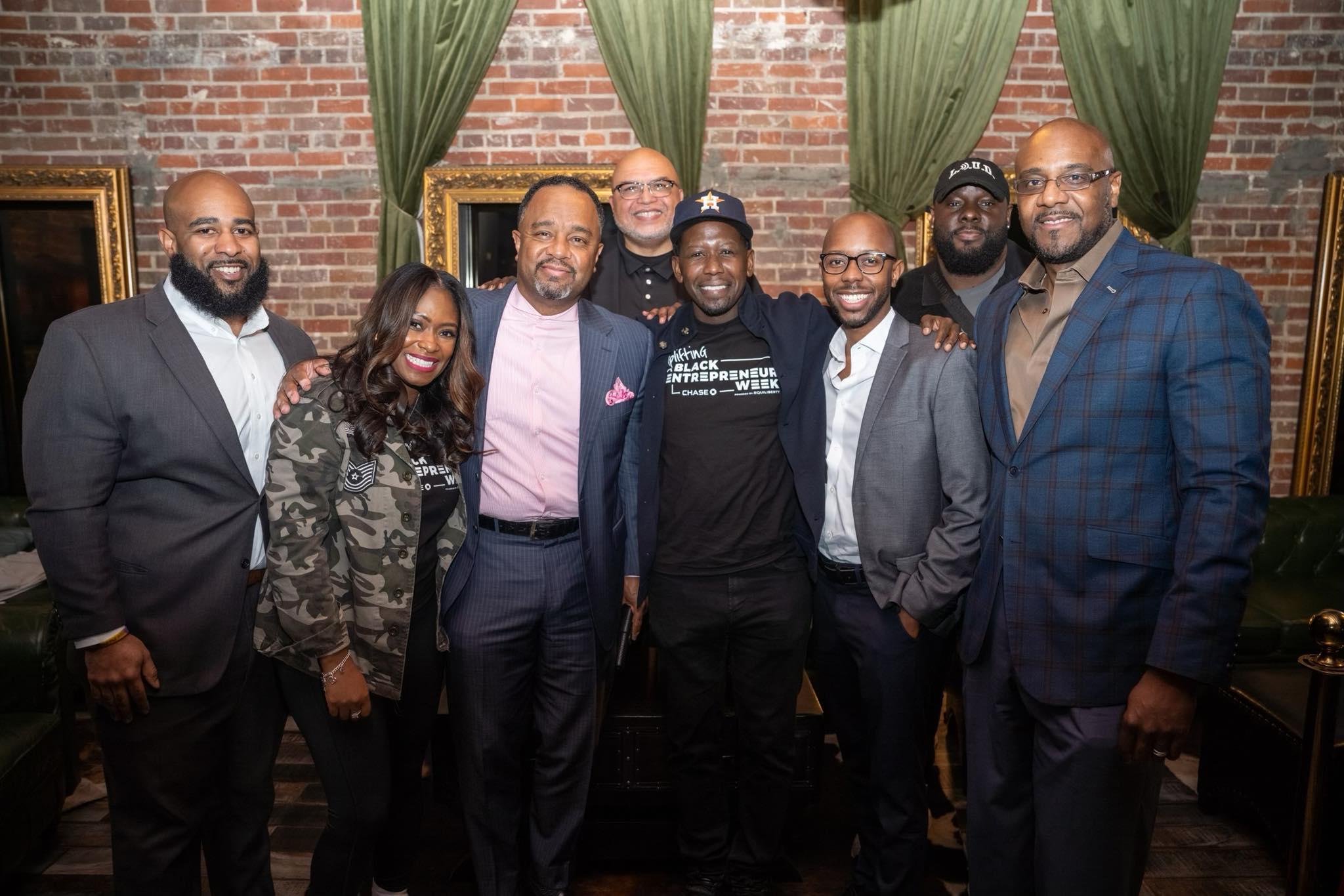 Chamber members at a business networking event